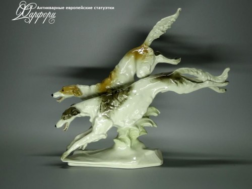 Купить фарфоровые статуэтки Hutschenreuther, Бегущие борзые, Германия